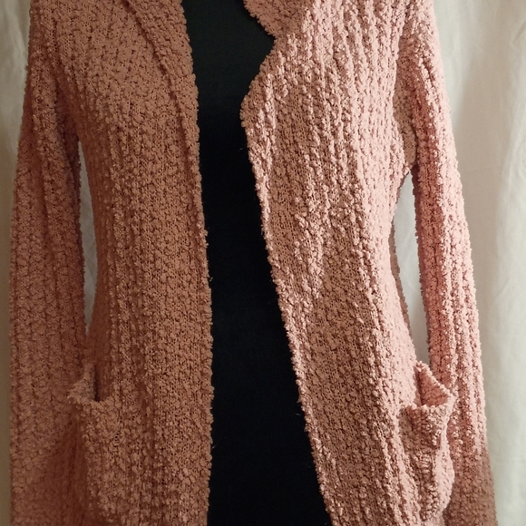 Cozy Pink Hooded Cardigan - Picture 3 of 3